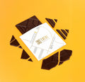 Two 70.2% dark chocolate bars made with single-origin Ghanaian cacao