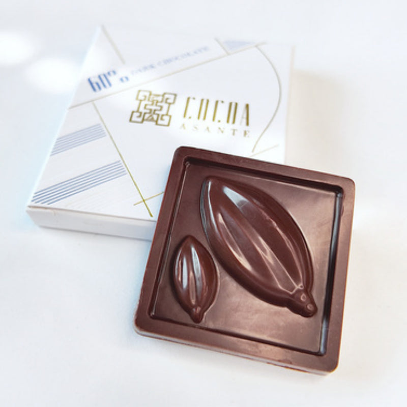 Ten individually wrapped mini 60% dark chocolate bars from single-origin Ghanaian cacao